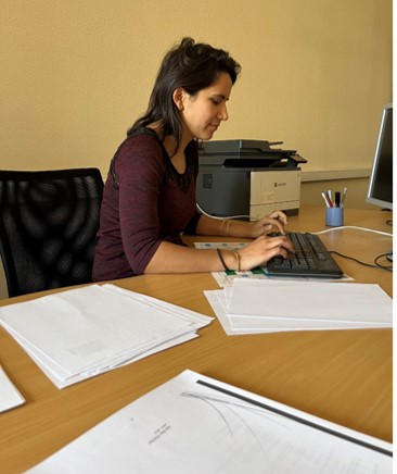 Sandra stagiaire à Istres